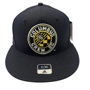 Adidas Mens S/M Black MLS 96 Columbus‎ Crew SC Superflex Climalite Hat Cap NWT